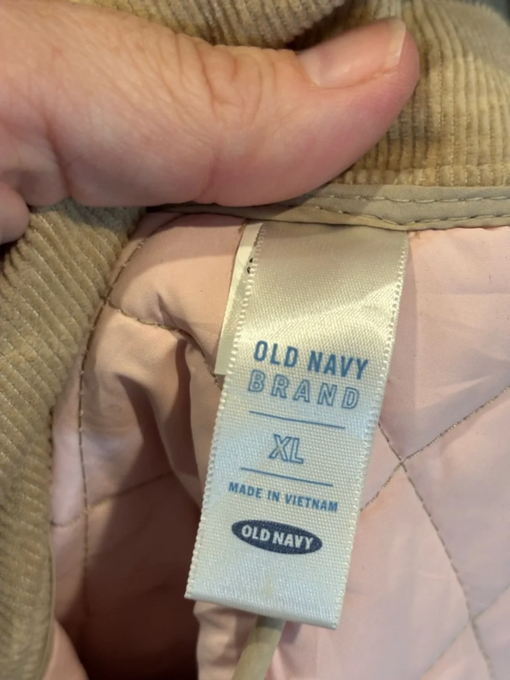 Quilted Beige snap Front Jacket - Picture 3 of 3